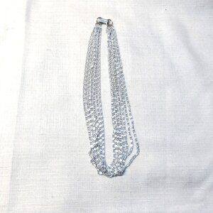 * Celebrity * NECKLACE / 8 Rows of Fine Chain - Approx 8" Length
